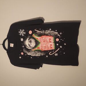 Sloth Christmas T-Shirt, Large, Like new, Dec. 25th Brand. Black t-shirt